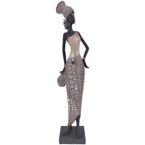 Signes Grimalt Figure di figure africane  Figura africana Elefanti africani e marroni 7x10x40cm 28742