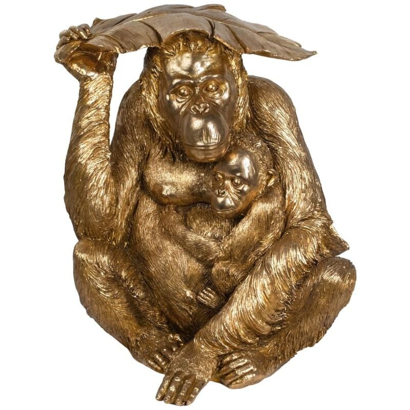 Figures de figure animale Orang-outan Gold Animaux 39x37x49cm 22261 - Signes Grimalt