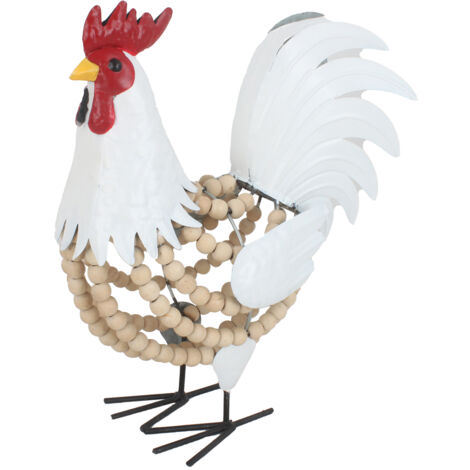 Signes Grimalt Figurine Animale Coq Animaux Blanc - 35x29x16cm