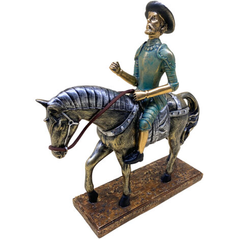 Signes Grimalt Figurine Don Quichotte à Cheval Gris - 24x23x7cm