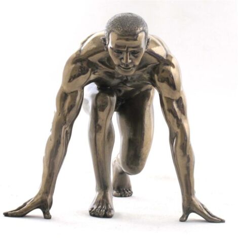 Signes Grimalt Figurines en bronze  L'homme en mesure d'exécuter le bronze en or 13x17x14cm 19986