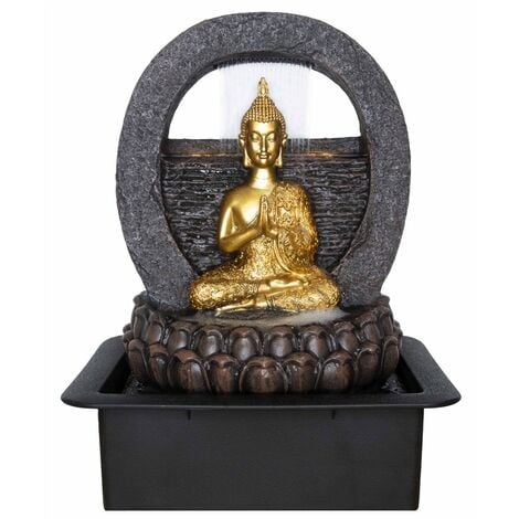 SIGNES GRIMALT Buda Con Luz Fuentes Dorado 22x30x40cm 26525