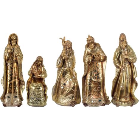 Signes Grimalt Geburtsdekoration  Geburt Jesús 5 Gold Christmas Units 7x11x31CM 24235