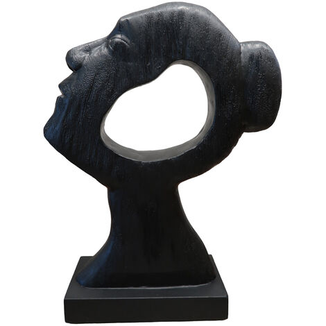 Signes Grimalt Head -Women's Sculpture Figura desktop nera - 38x27x9cm