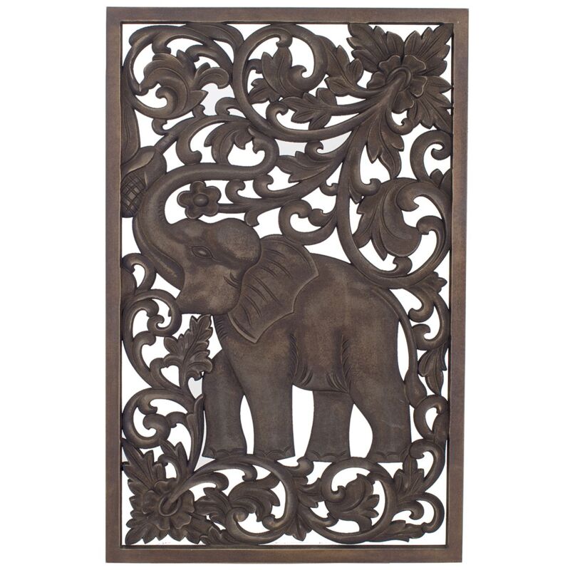 Signes Grimalt Braun - Holz Holzplattenwand Elefantenwand Wall E Holzplatten 70X1x45cm 26913