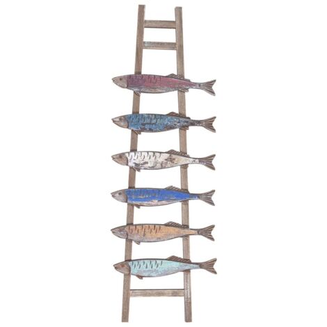 Signes Grimalt Holz Holzplattenwand  Adorno -Fischtreppen mehrfarbige Holzplatten 2x23x70cm 22134