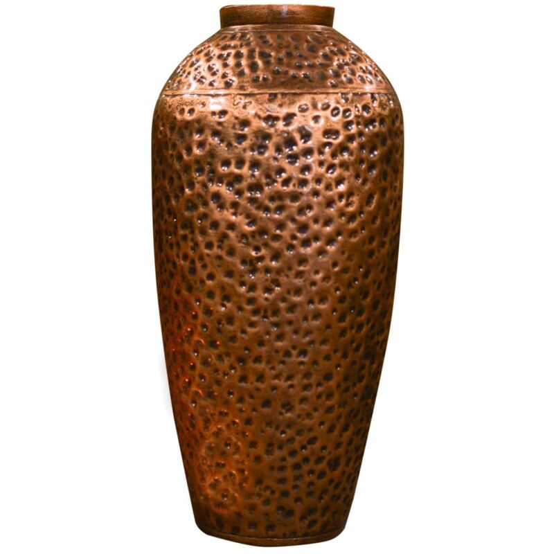 Petit vase ethnique en étain marron