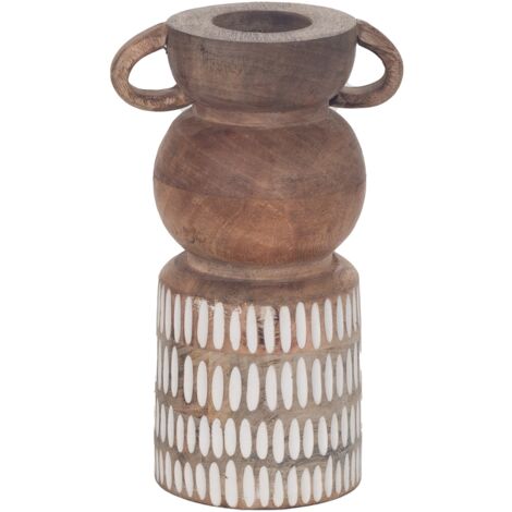 Signes Grimalt Jarrón con manici di vaso e supporto Vasi marrone - 23x14x10cm