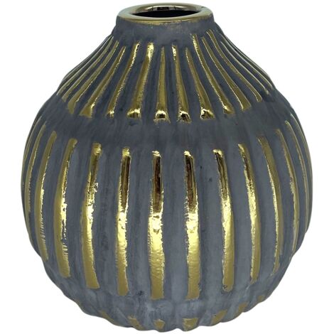 Signes Grimalt Jarrón Dekoration Vasen und Halter  Graue Vase - 15x15x15cm