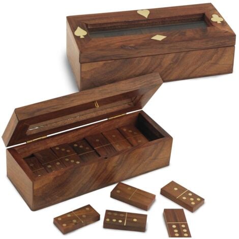 Signes Grimalt Jeu cadeau Domino Boîtes Brown Games 6x15x5cm 38517