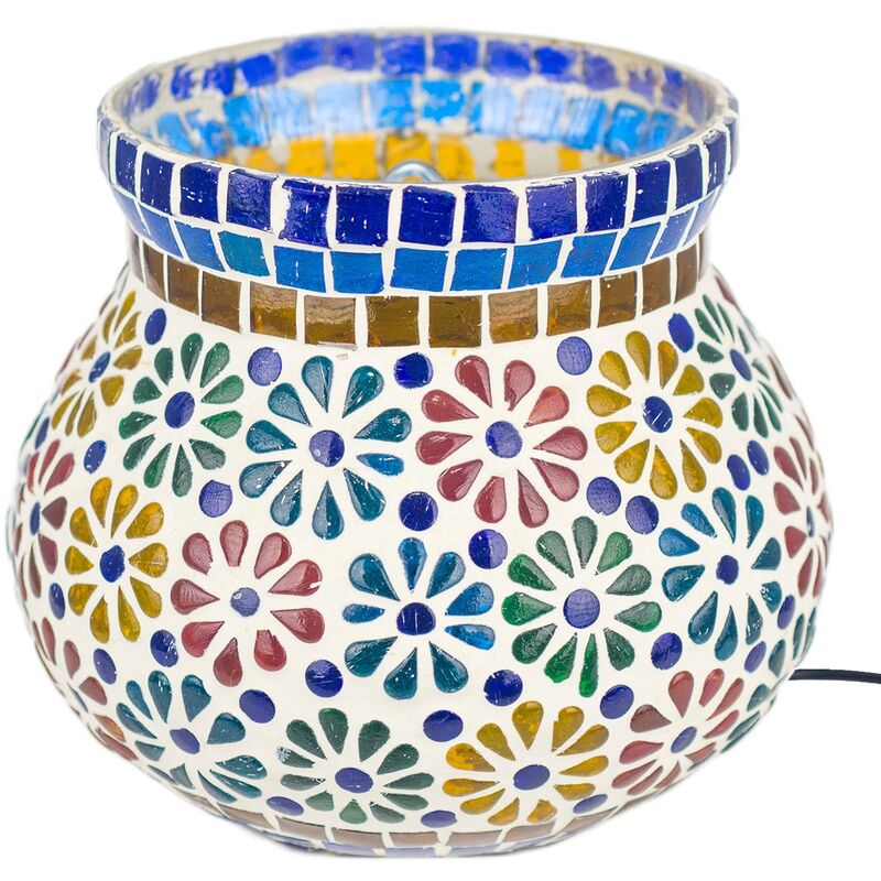 Image of Lampada desktop per mobili Lampade marocchine Lampade multicolore 16x16x15cm 26344 - multicolour - Signes Grimalt
