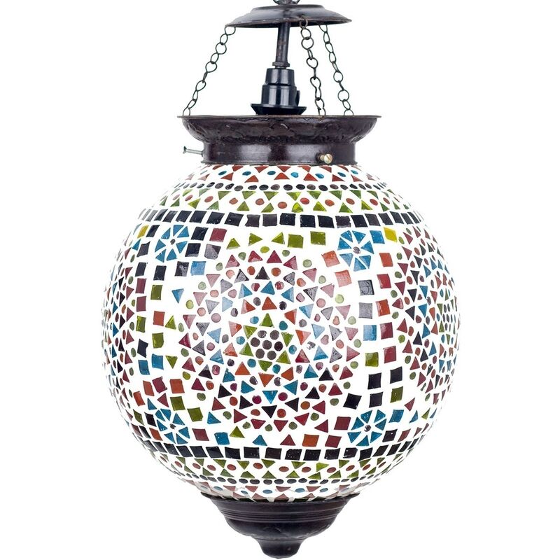 Image of Signes Grimalt - Lampada del tetto di mobili Lampade a lampada marocchina multicolore 28x28x33cm 26340 - multicolour