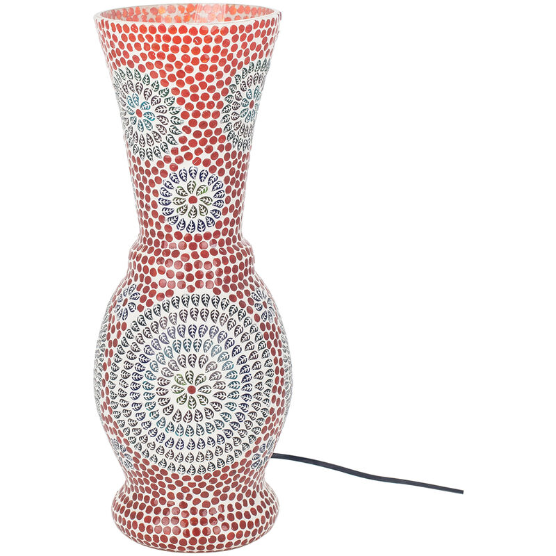 Image of Signes Grimalt - Lampada desktop per mobili Lampade marocchina lampade rosse 18x18x46cm 28550 - red