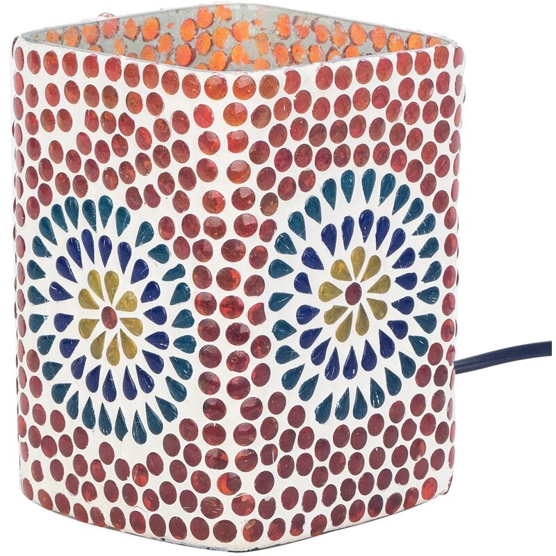 Image of Lampada desktop per mobili Lampada rettangolare a mosaico lampade multicolore 11x11x32cm 16155 - multicolour - Signes Grimalt