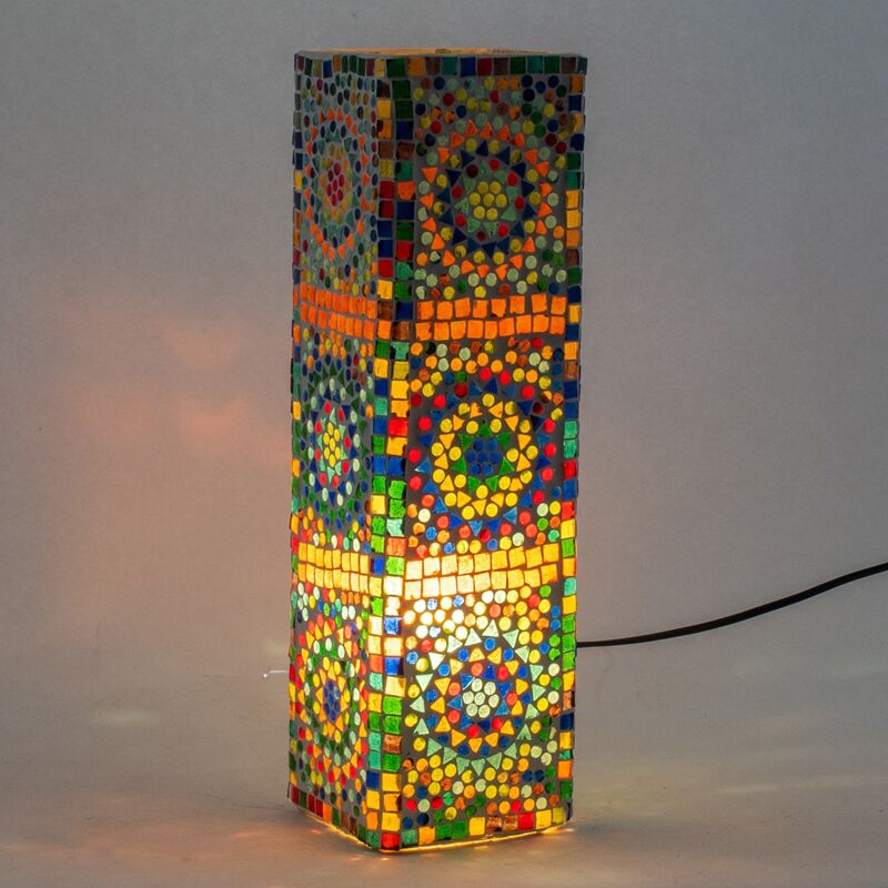 Signes Grimalt - Lampe de table décorative en mosaïque de style ethnique pour la maison