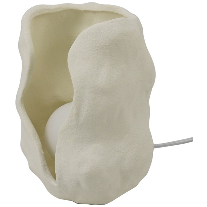 Signes Grimalt - Lampe de table bohème en porcelaine blanche 21,5x13,5x16 cm