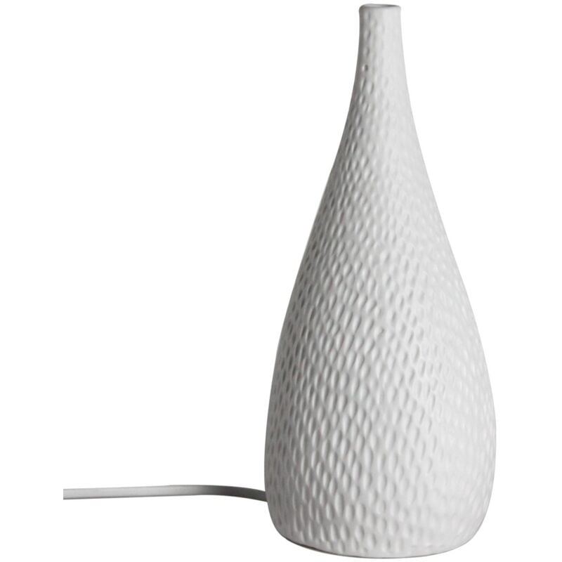 Signes Grimalt - Petite lampe en porcelaine blanche style bohème pour la décoration de la maison