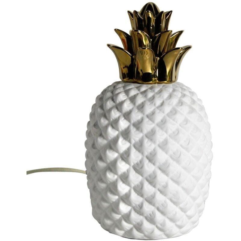 Signes Grimalt - Lampe Ananas Décorative en Porcelaine Blanche