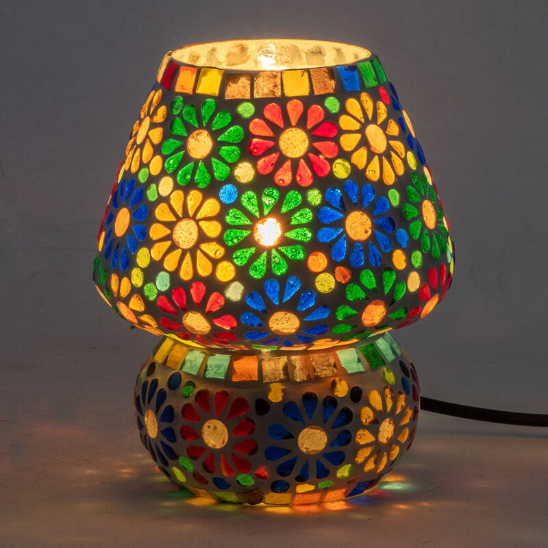 Signes Grimalt - Lampe mosaïque de table en verre plâtre