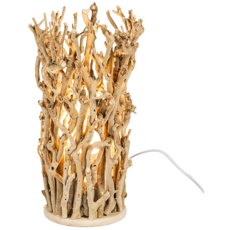 Lampe en bois de pin au style naturel pour usage intérieur