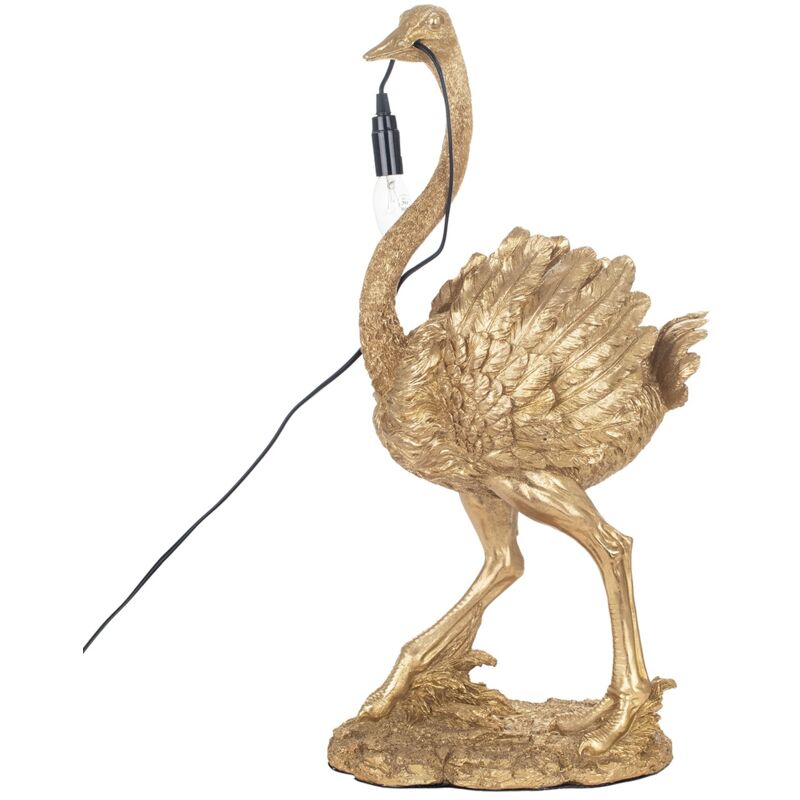 Signes Grimalt - Lampe de bureau de meubles Lampes à lampes autruche lampes dorées 22x35x68cm 28708