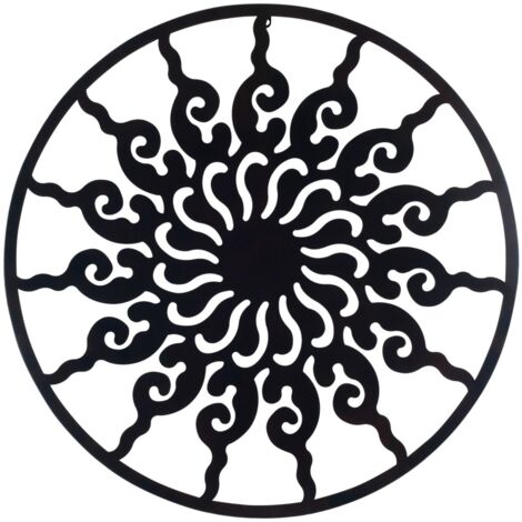 Signes Grimalt Metall -Ornamentwand auftragen  Adorno Sol Applices Metal Black 1x80x80cm 23115