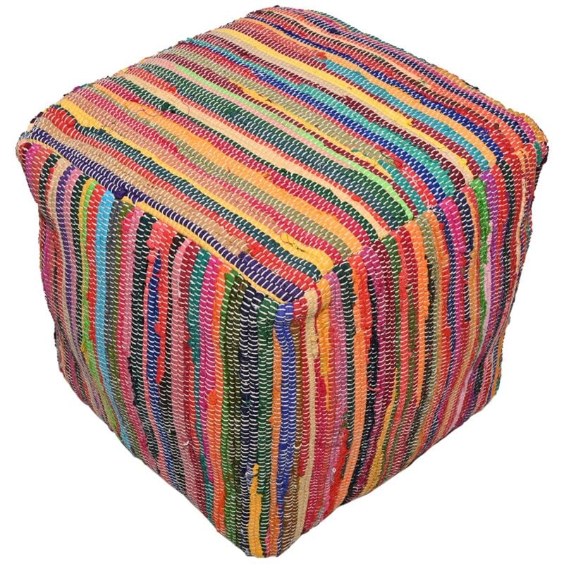 Fuff Chindi Furniture auxiliaire Bouffée multicolore - 45x45x45cm - Signes Grimalt
