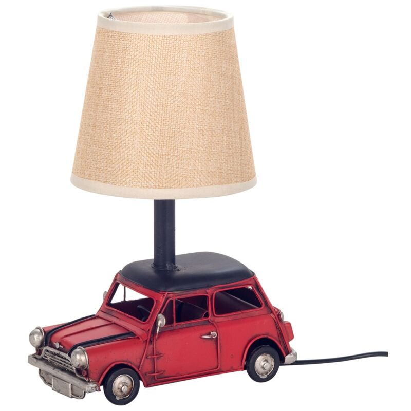 Image of Mini lampada vintage rossa Lampade beige 24x17x12 cm - beige - Signes Grimalt