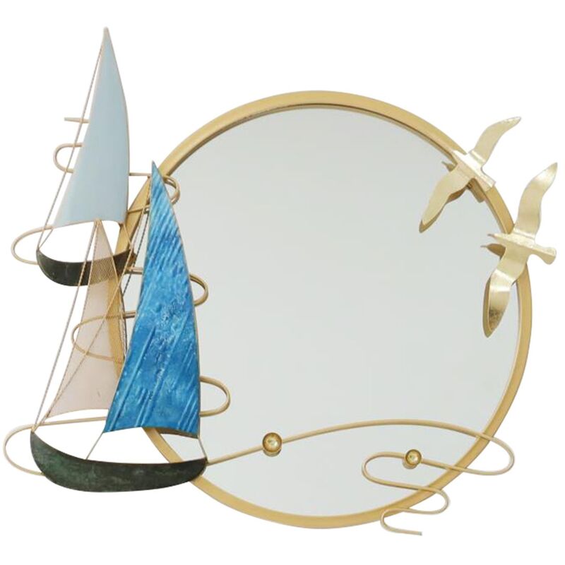 Signes Grimalt - Miroir du meuble Miroir avec des meubles auxiliaires en or 5x80x70cm 28857