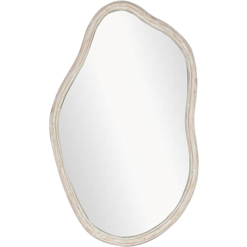 Signes Grimalt - Miroir Vintage Asymétrique en Bois Rustique - 95x58x4cm
