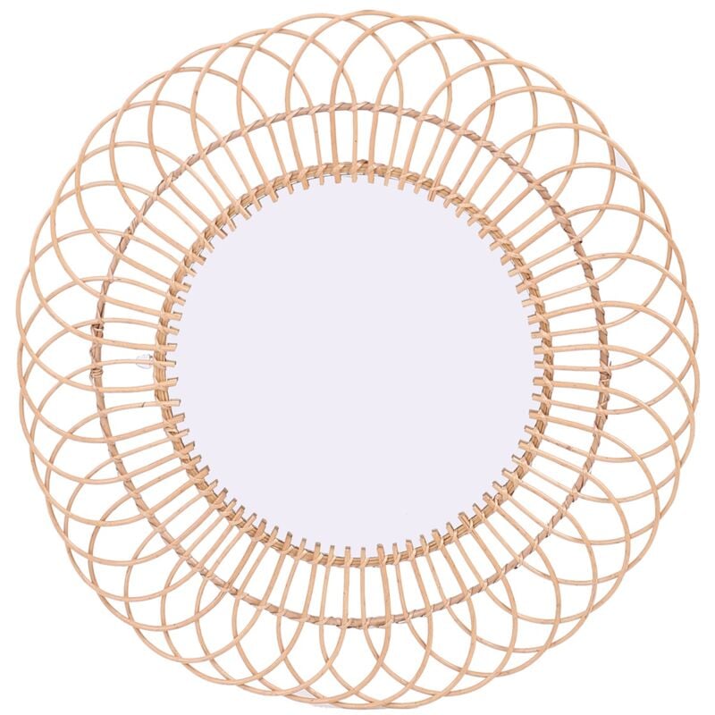 Signes Grimalt - Miroir Circulaire Rond - Blanc Vintage - 90x90x2cm