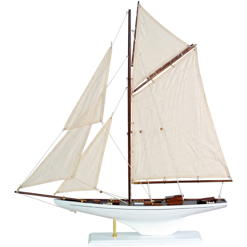 Signes Grimalt - Voilier en bois 82 cm - Décoration nautique vintage pour la maison et le bureau