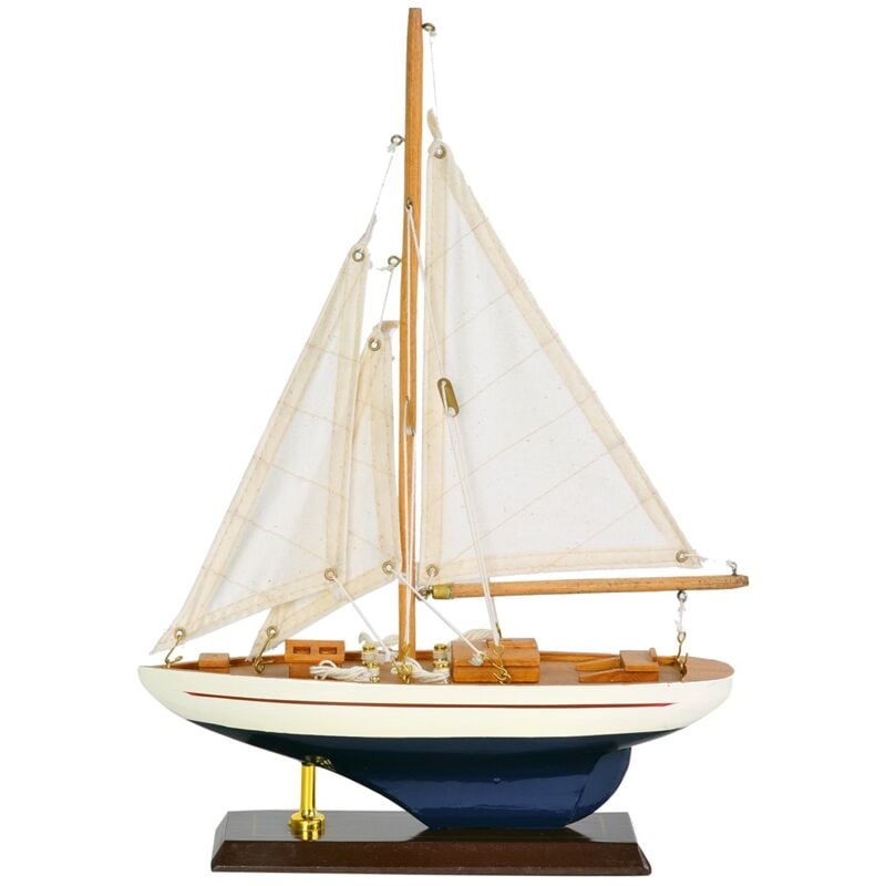 Voilier en bois pour décoration nautique et collection de cadeaux