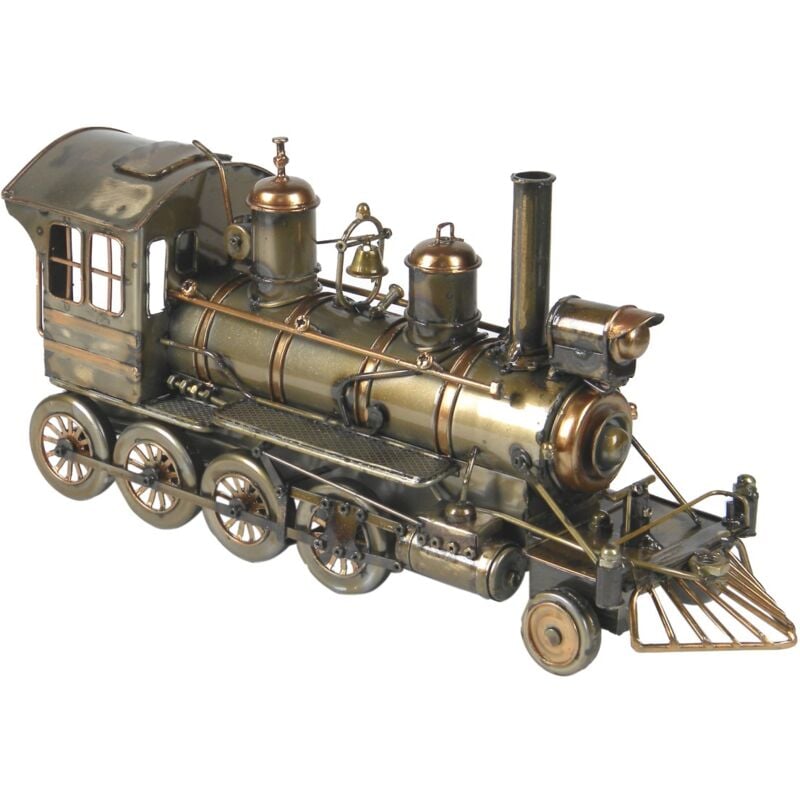 Train en métal vintage pour modelage et décoration, cadeau parfait pour les collectionneurs et les amateurs de véhicules.