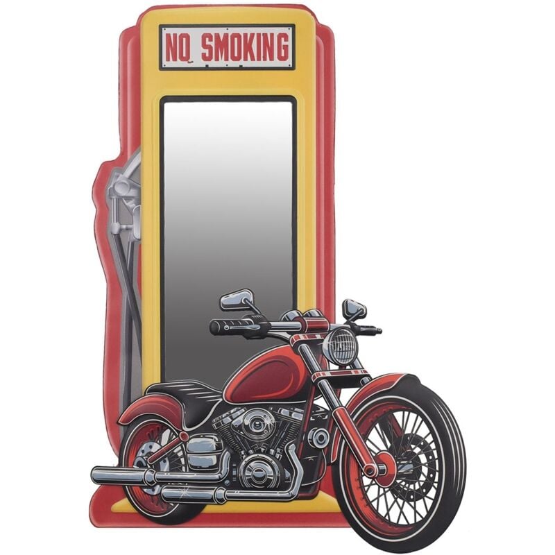 Mur de plaque en métal Adorno Moto mural métal métal jaune métal 74x2x51cm 27698 - Signes Grimalt