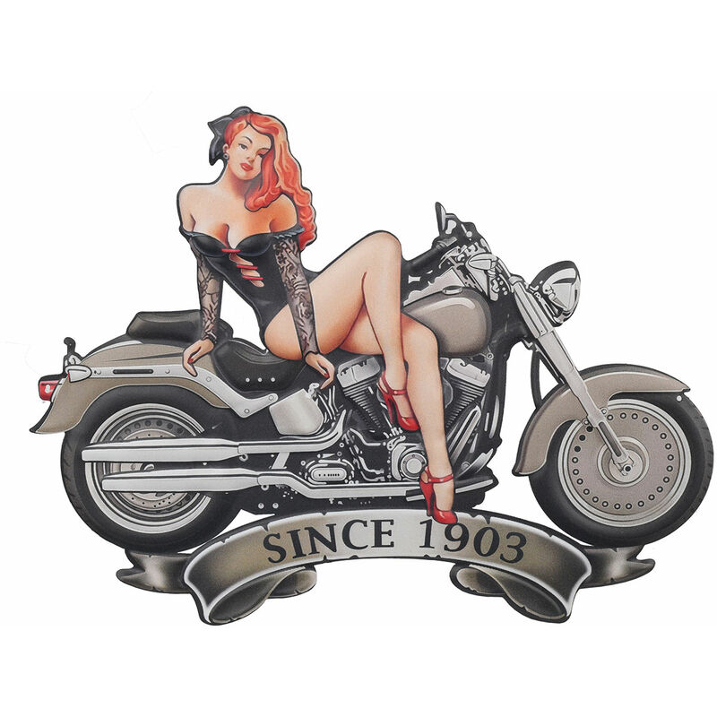 Mur de plaque en métal Adorno Motorky Wall Advolt Metal Metal 31x1x40cm 27695 - Signes Grimalt