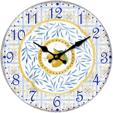 Signes Grimalt Orologio rotondo giallo limone - 34x34x4 cm