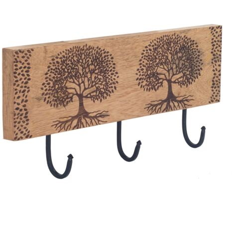 Signes Grimalt Percha Pomos Life of Life Perceros Appendiabiti marrone - 16x38x5cm