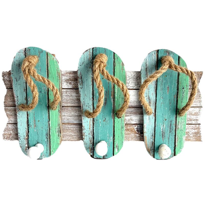 Signes Grimalt - Cintre tongs avec 3 boutons pour organiser les chaussures, porte-manteau moderne en sapin et mdf pour la maison