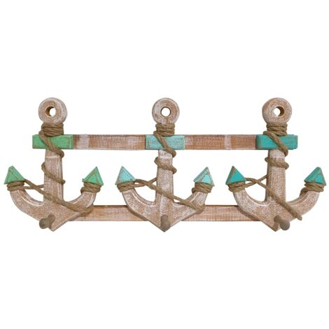 Signes Grimalt Perchero Adorno Pared  Percha De Anclas Percheros Azul 6x57x24cm 32504
