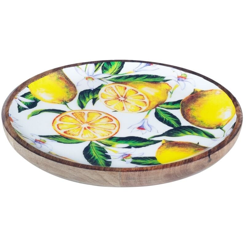 Piatto da cucina Scatole di limoni a piastre e vassoi multicolori 23x23x3cm 16585 - multicolour - Signes Grimalt