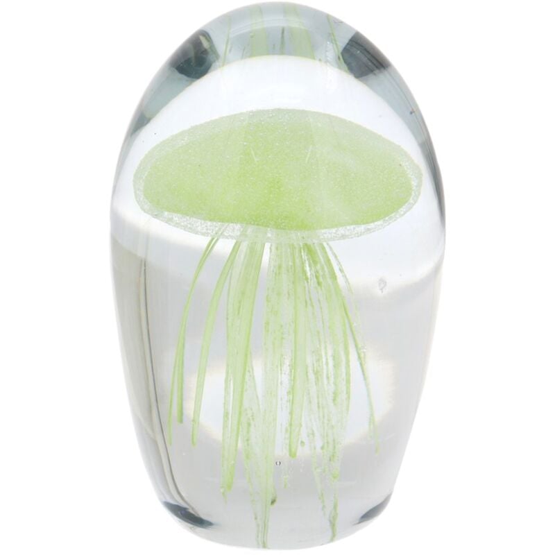 Signes Grimalt - Presse-papier méduse en verre vert, décoration unique pour le bureau et la maison, accessoire fonctionnel et esthétique