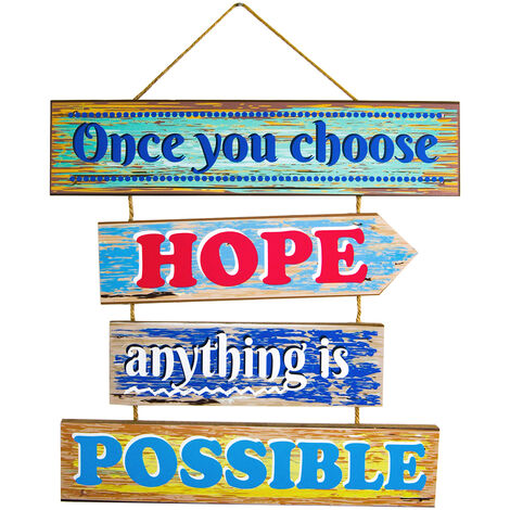 Signes Grimalt Placa De Madera Adorno Pared  Adorno Pared Feliz Placas De Madera Azul 1x35x34cm 29698