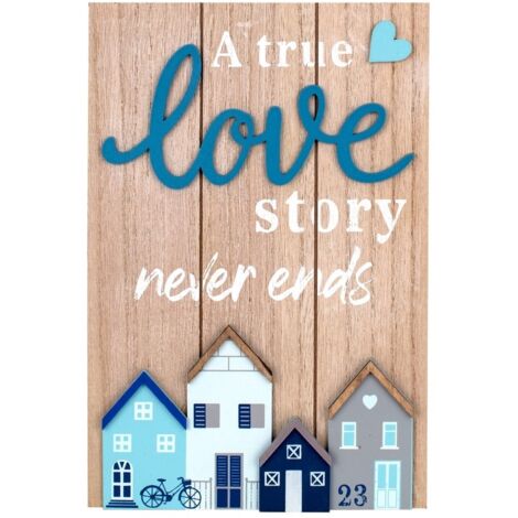 Signes Grimalt Placa De Madera Adorno Pared  Adorno Pared Love Placas De Madera Marrón 1x20x30cm 25664