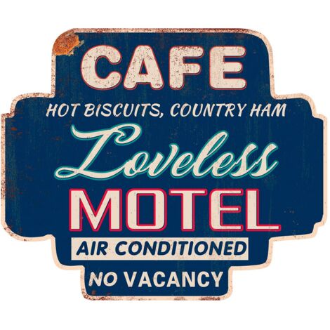Signes Grimalt Placa De Metal Adorno Pared  Adorno Pared Motel Placas Metal Azul 1x60x50cm 24433