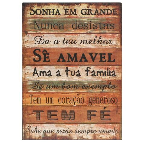 Signes Grimalt Placa De Metal Adorno Pared  Adornos Pared Portugues Placas Metal Marrón 1x24x33cm 37657