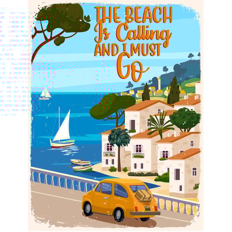 Plaques murales carrées en métal bleu, 33x25x1cm, décoration Vintage pour la maison - Signes Grimalt