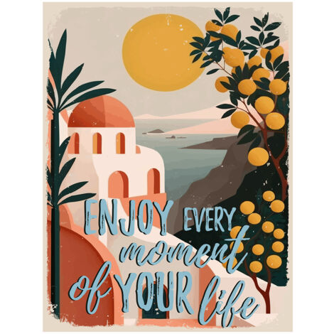 Signes Grimalt Plaque Murale Vintage en Métal Orange 33x25x1cm