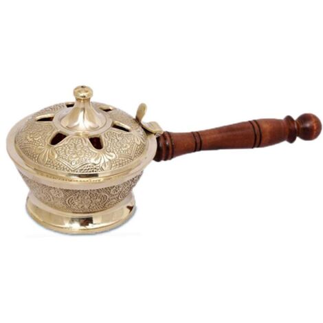 Signes Grimalt Portion cadeau  Brûleur encens doré natura complète 10x23x9cm 2573