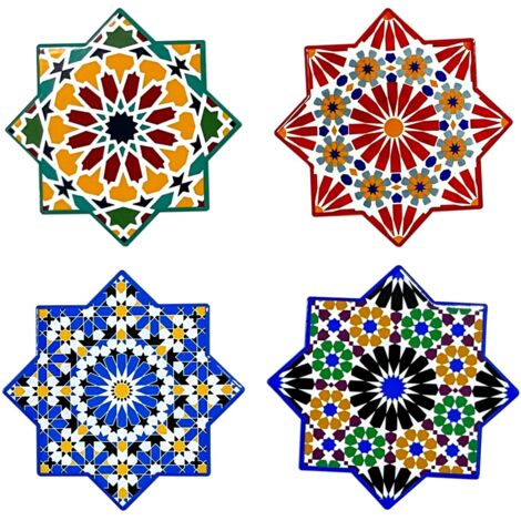 Signes Grimalt Posavasos Cocina  Posavasos Hidráulico 4 Unidades Posavasos Multicolor 10x11x1cm 27575